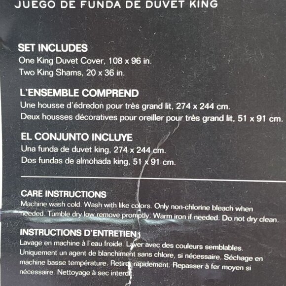 Lauren Ralph Lauren King Duvet Cover Set Cotton 108x96" 2 King Shams Marisa - Picture 8 of 11